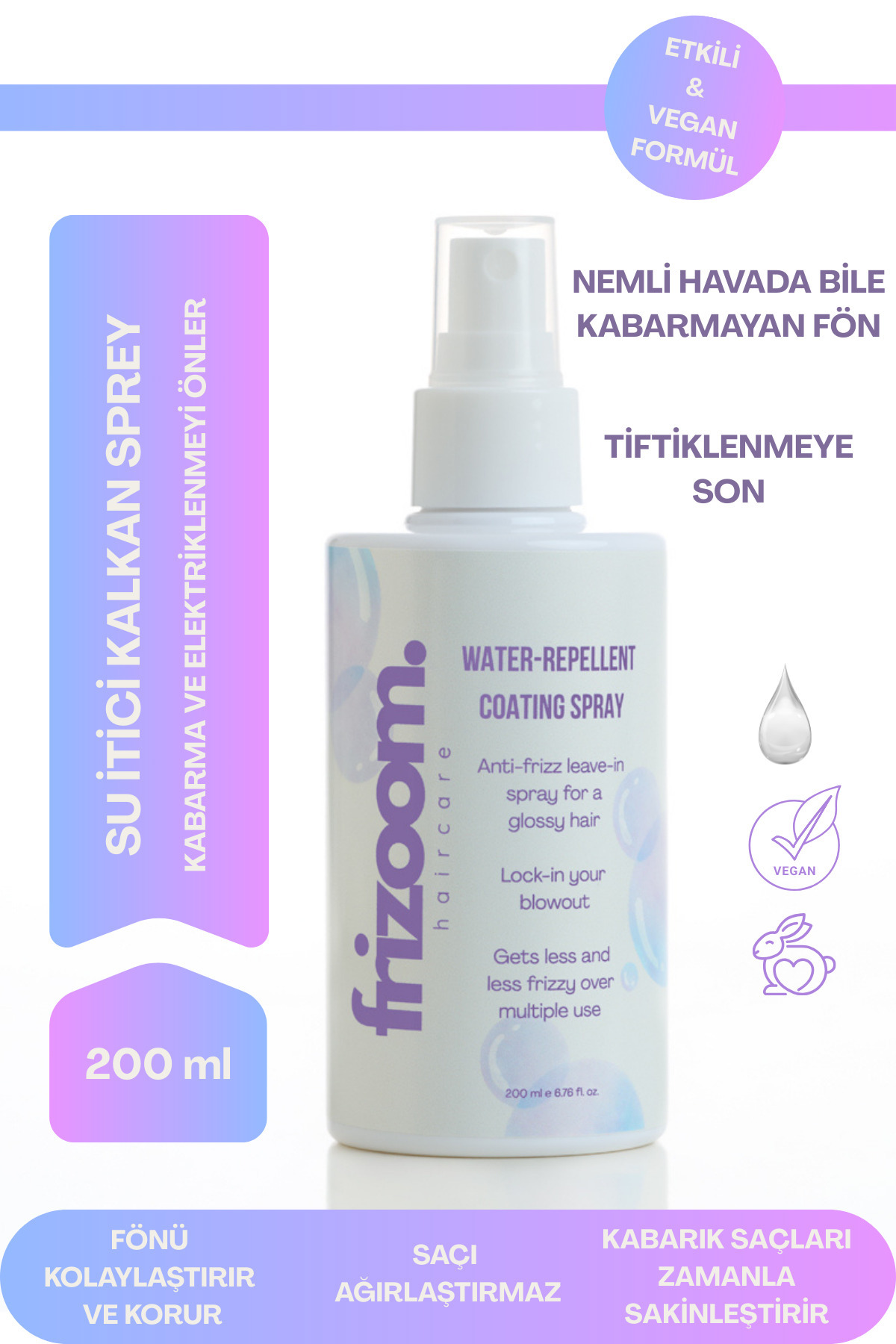 Frizoom Su İtici Kalkan Özellikli Fön Öncesi Düzleştirici Saç Spreyi (Water-Repellent Coating) - Fiyatı, Yorumları