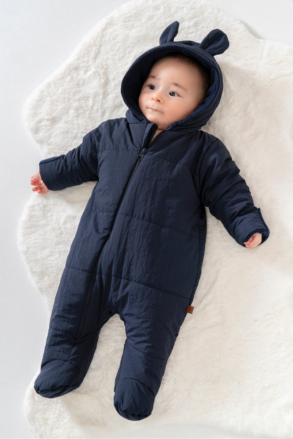 Kuark Baby Bebek Kışlık Su İticili Astronot Tulum, Dolgulu, Polar Astarlı Kendinden Eldivenli 0-9 Ay fotoğrafı 3 (önizleme)