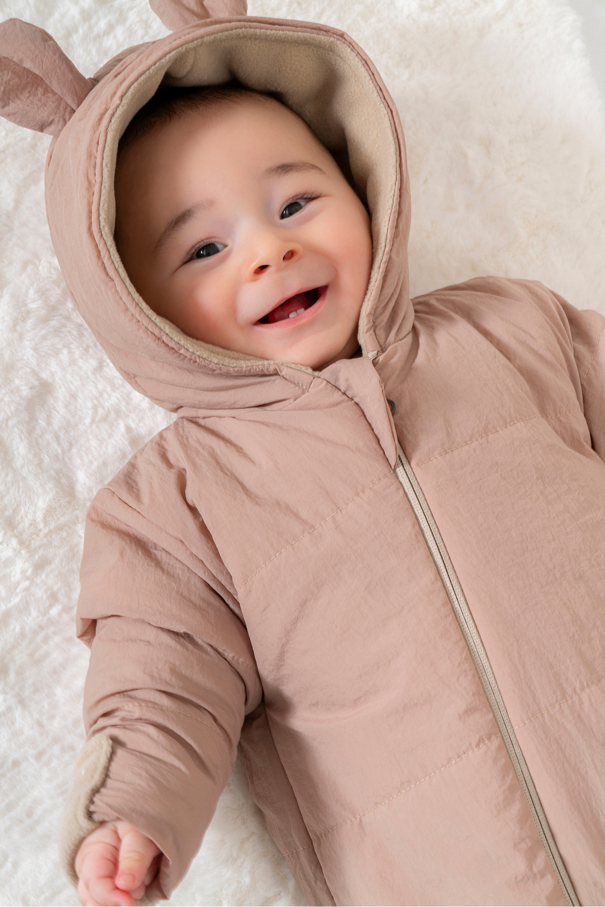 Kuark Baby Bebek Kışlık Su İticili Astronot Tulum, Dolgulu, Polar Astarlı Kendinden Eldivenli 0-9 Ay fotoğrafı 3 (önizleme)