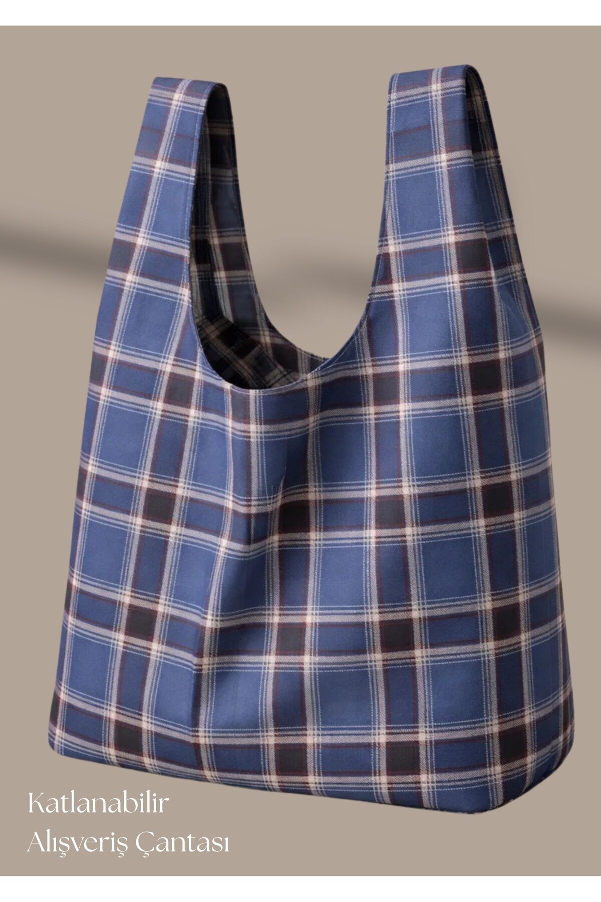 TATA CRAFT Katlanabilir Bez Alışveriş Çantası Polyester Yıkanabilir Omuz Çantası görsel 5