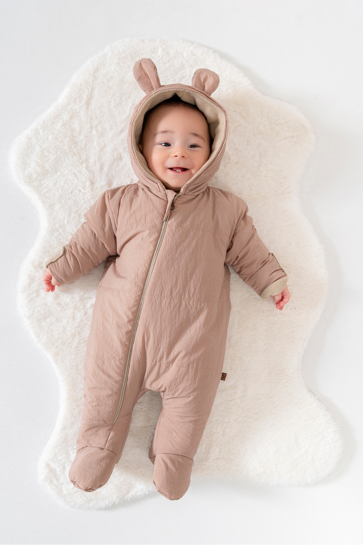 Kuark Baby Bebek Kışlık Su İticili Astronot Tulum, Dolgulu, Polar Astarlı Kendinden Eldivenli 0-9 Ay fotoğrafı 2 (önizleme)