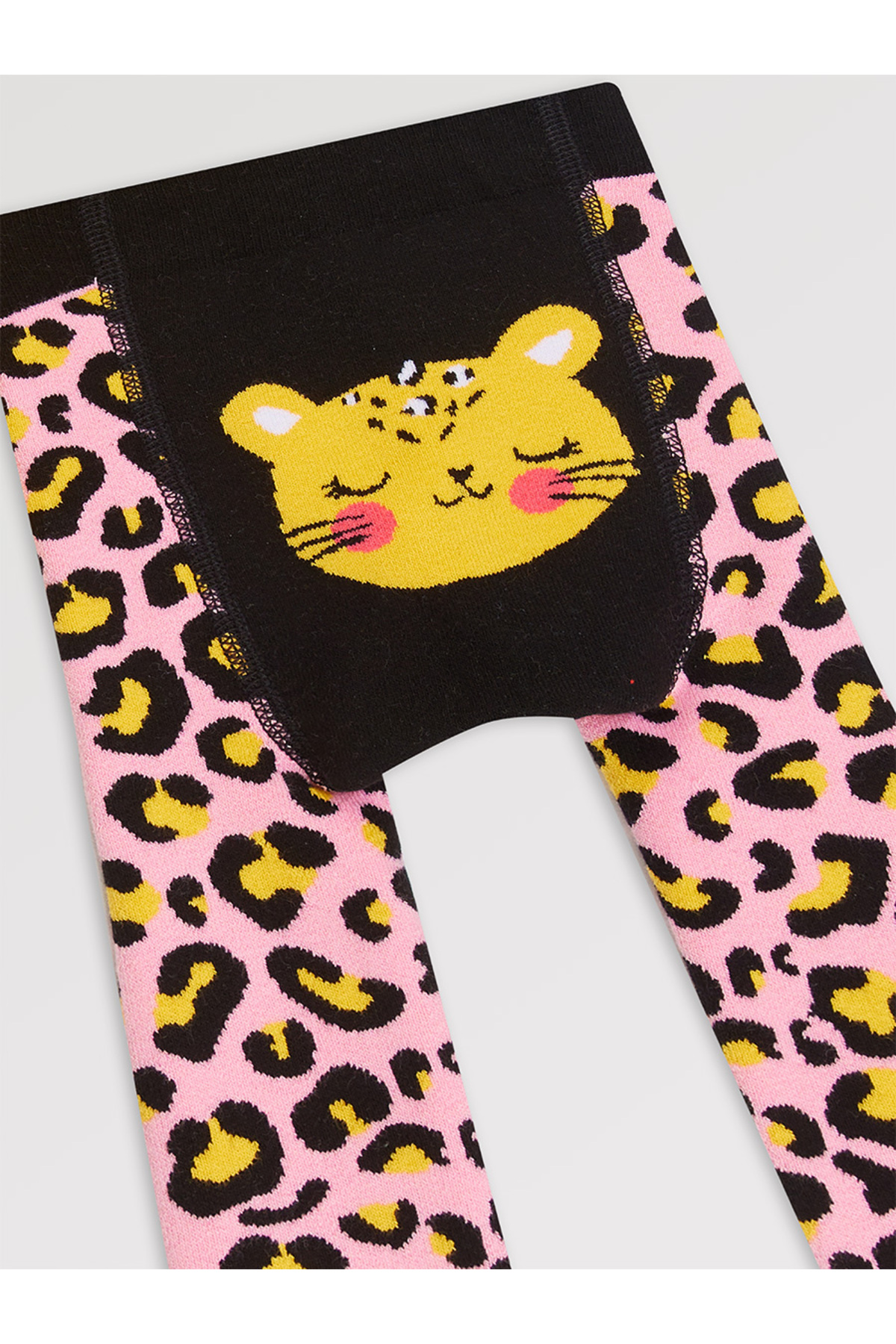 Denokids Leopar Kız Bebek T-shirt Tayt-Pantolon Takım fotoğrafı 2 (önizleme)