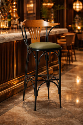 DENGEMA 169/65 Özel Üretim Bar Taburesi / Sandalyesi – 65 cm Yükseklik Yeşil ...
