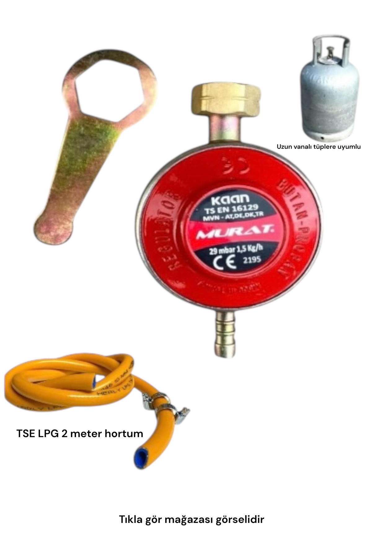 Long valve tube head hose clamp set