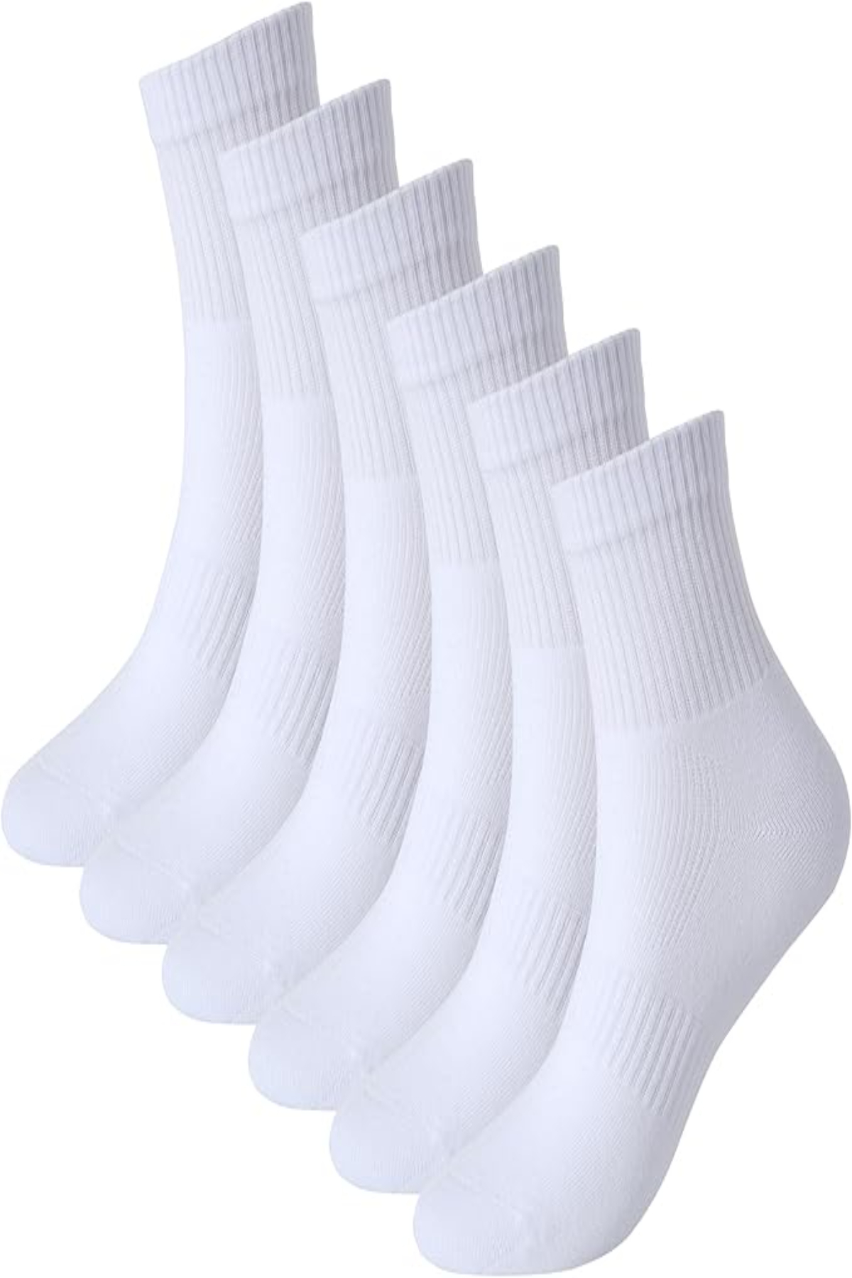 Ozzy Socks 6 Çift Logosuz Beyaz Dikişsiz Pamuklu Tenis Unisex Soket Çorap görsel 8