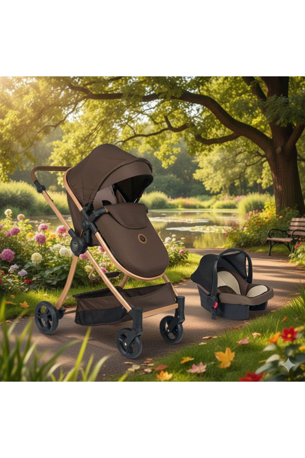 Mamma Force Çift Yönlü 6 in 1 Yeni Nesil Travel Sistem Bebek Arabası fotoğrafı 4 (önizleme)