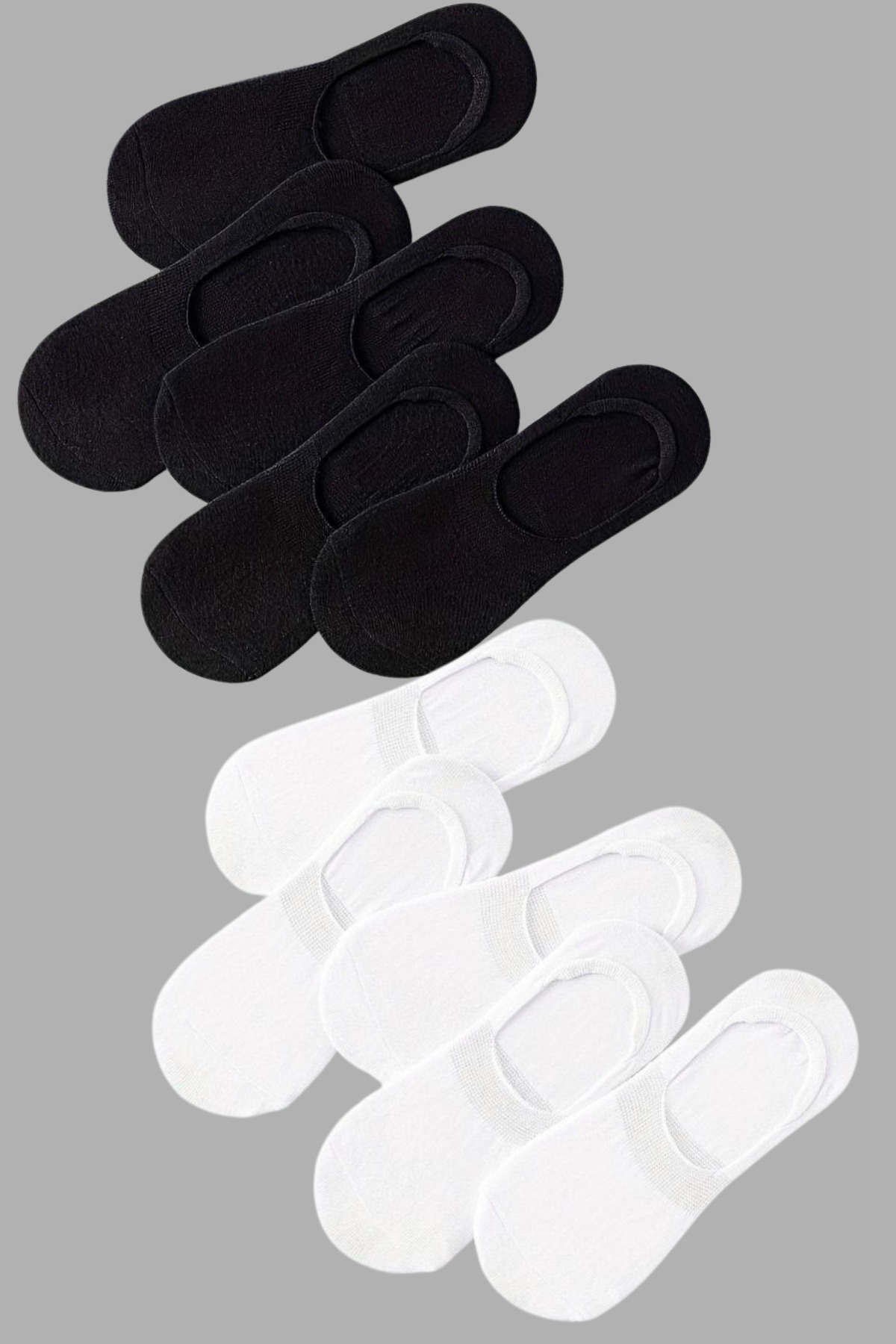 KRAL SOCKS  Kadın - Erkek Düz Desen (10'LU PAKET - 10 ÇİFT) Pamuklu Terletmez Babet Çorap - Görsel 5