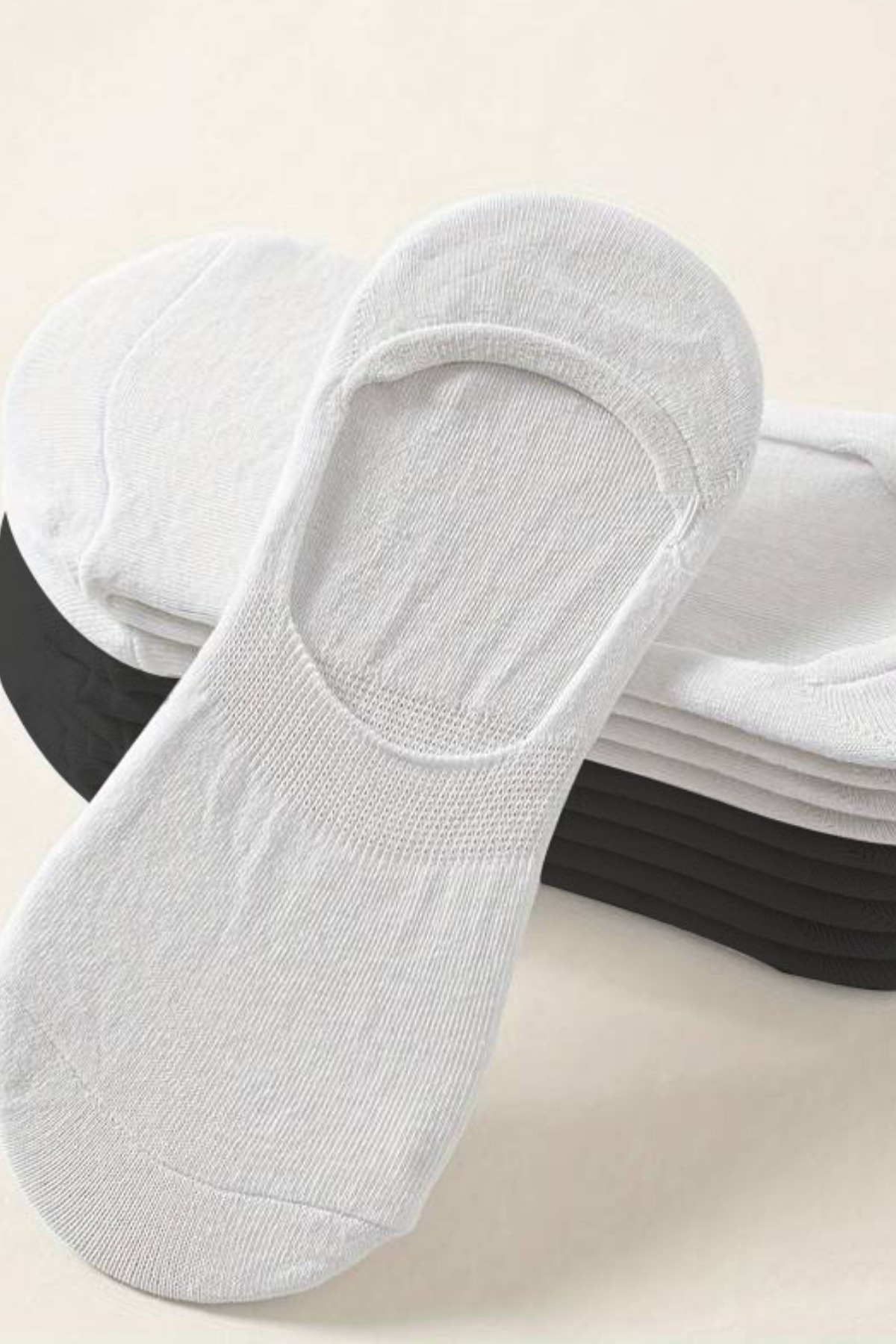 KRAL SOCKS  Kadın - Erkek Düz Desen (10'LU PAKET - 10 ÇİFT) Pamuklu Terletmez Babet Çorap - Görsel 4