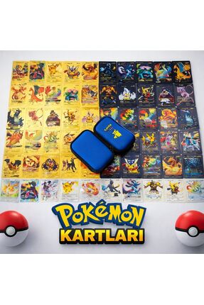 Abetto Market Pokemon Oyun Kartı Özel Seri Silver, Black & Gold Kart 3 Set 70...