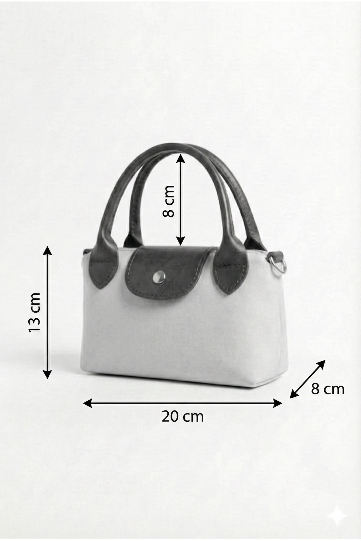 PurpleART Kadın Lacivert ve Taba Detaylı Çift Renkli Minimal Omuz ve Çapraz Çanta - Marine Stil görsel 2