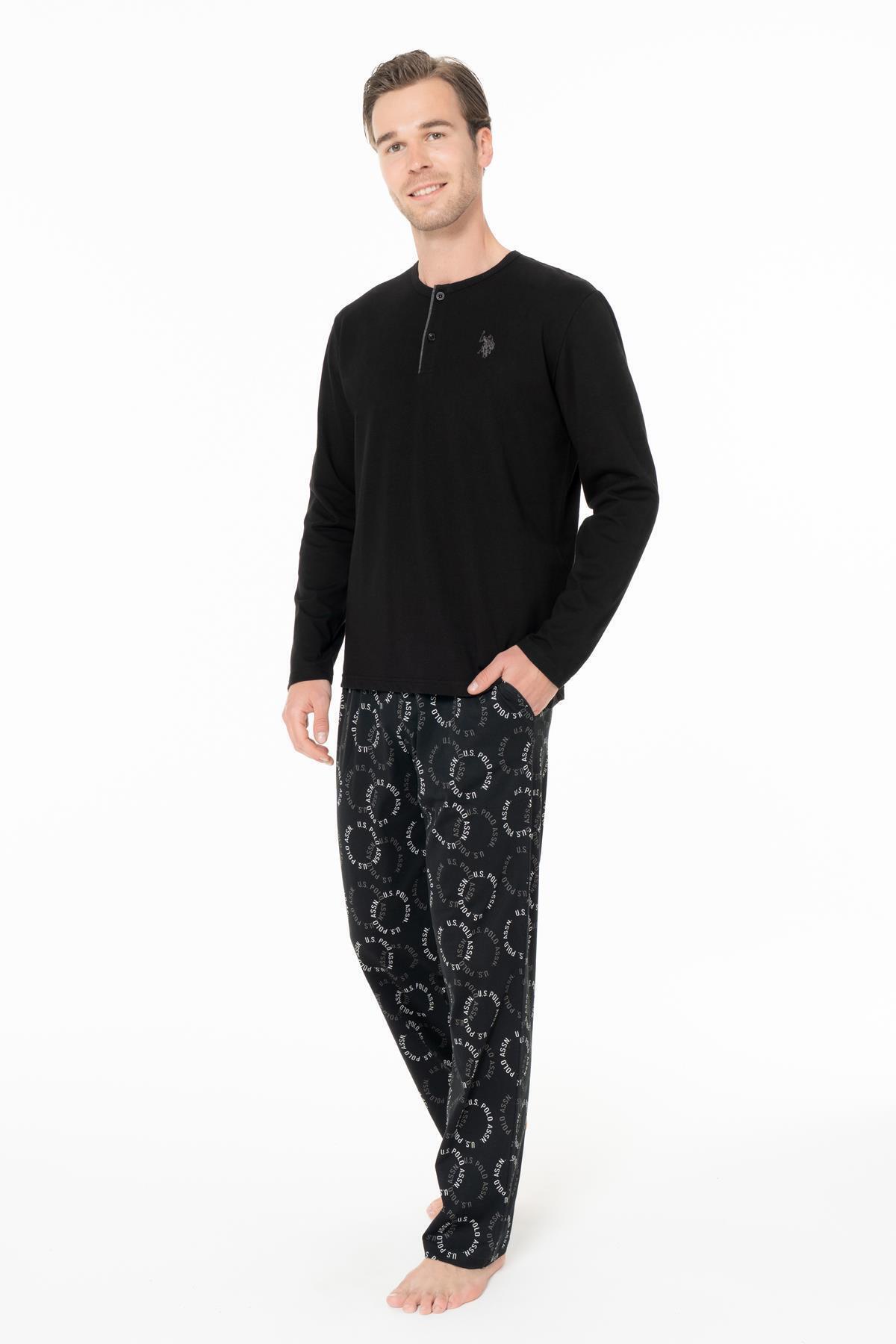 یو اس پولو ست لباس خواب فصلی مردانه - مشکی - سایز 2XL