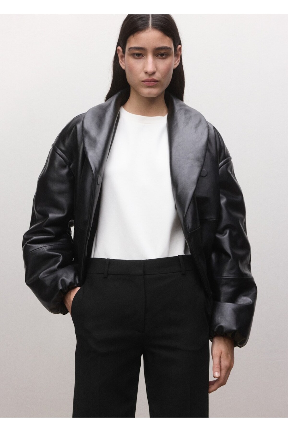 MANGO  Orta belli wideleg pantolon - Görsel 6