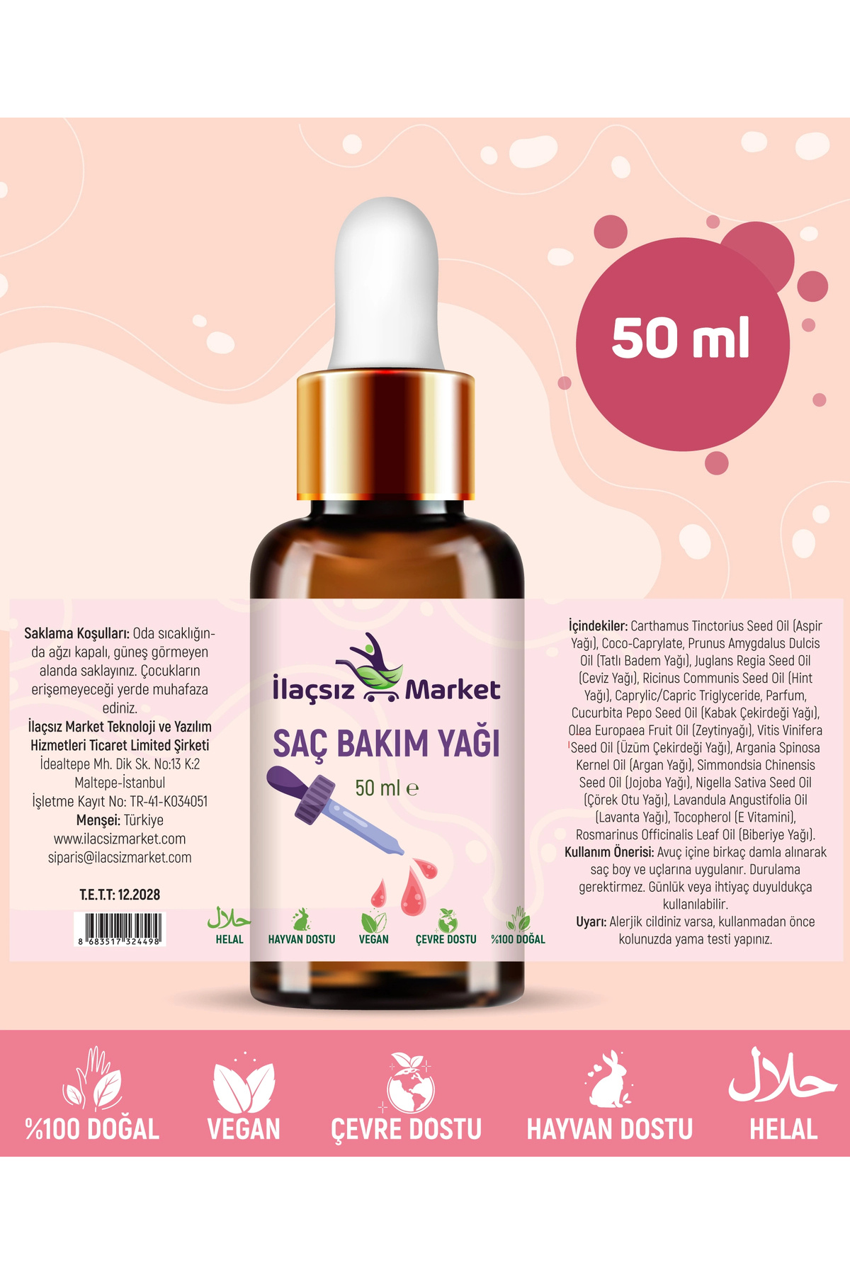 Saç Bakım Yağı / 50 ml — P1513S2815 — تصویر 6 از 6