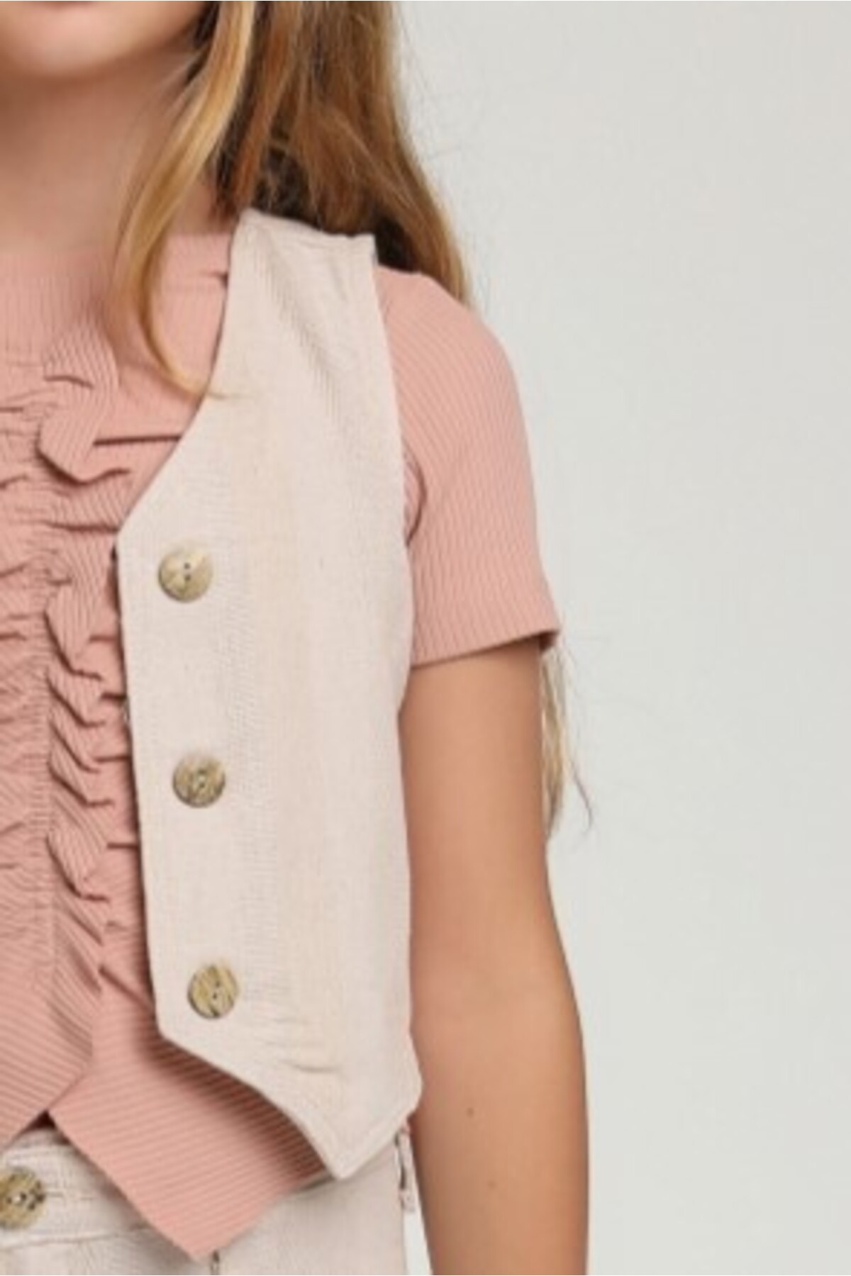 xo kids moda Kız Çocuk Yelek 4-8 Yaş 2523 fotoğrafı 3 (önizleme)