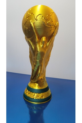 DoBi3D 25 cm Dünya Kupası Futbol Kupası Dekoratif Biblo – Altın Renk – Ev & O...