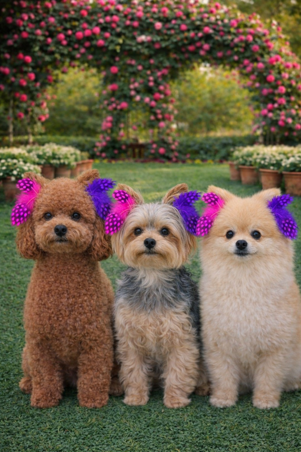Dog Hairpin Poddle Yorkie Feather Dog Hairpin Dog Hairpin Hairpin Beads Welding Buckle