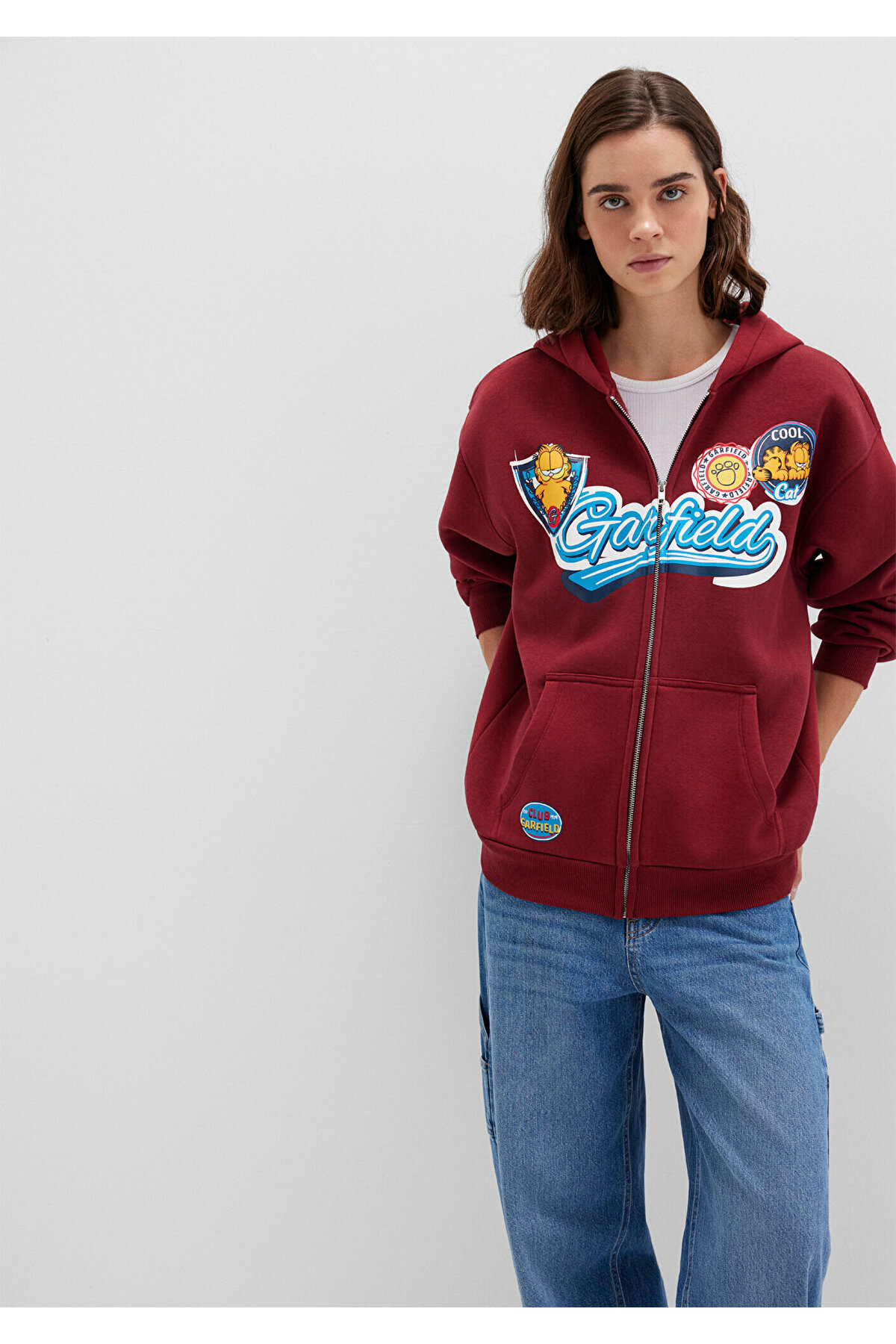 Mavi Garfield Baskılı Bordo Sweatshirt 1S10469-85493 - Fiyatı