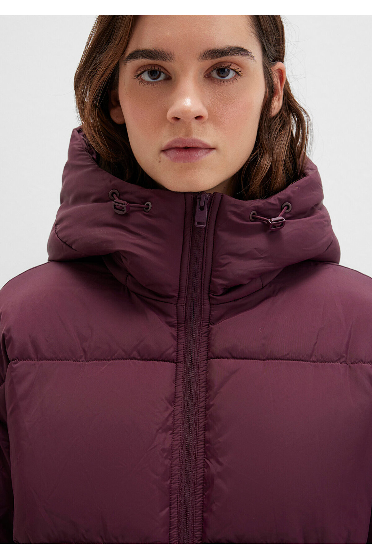 Mavi  Su İtici Kapüşonlu Bordo Şişme Mont 1110199-70434 - Görsel 7