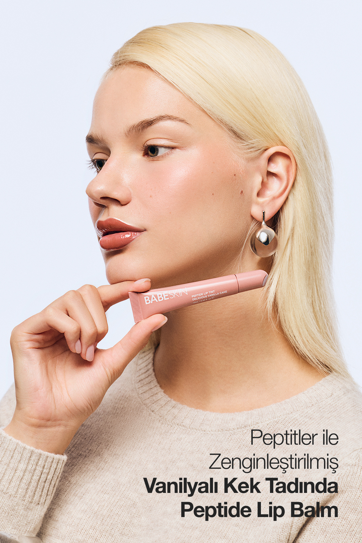 Lip Balm Ayna Seti | Dudak Nemlendirici Parlatıcı & Cep Aynası | Vanilla — بژ AynalıLipBalmSet — تصویر 6 از 6