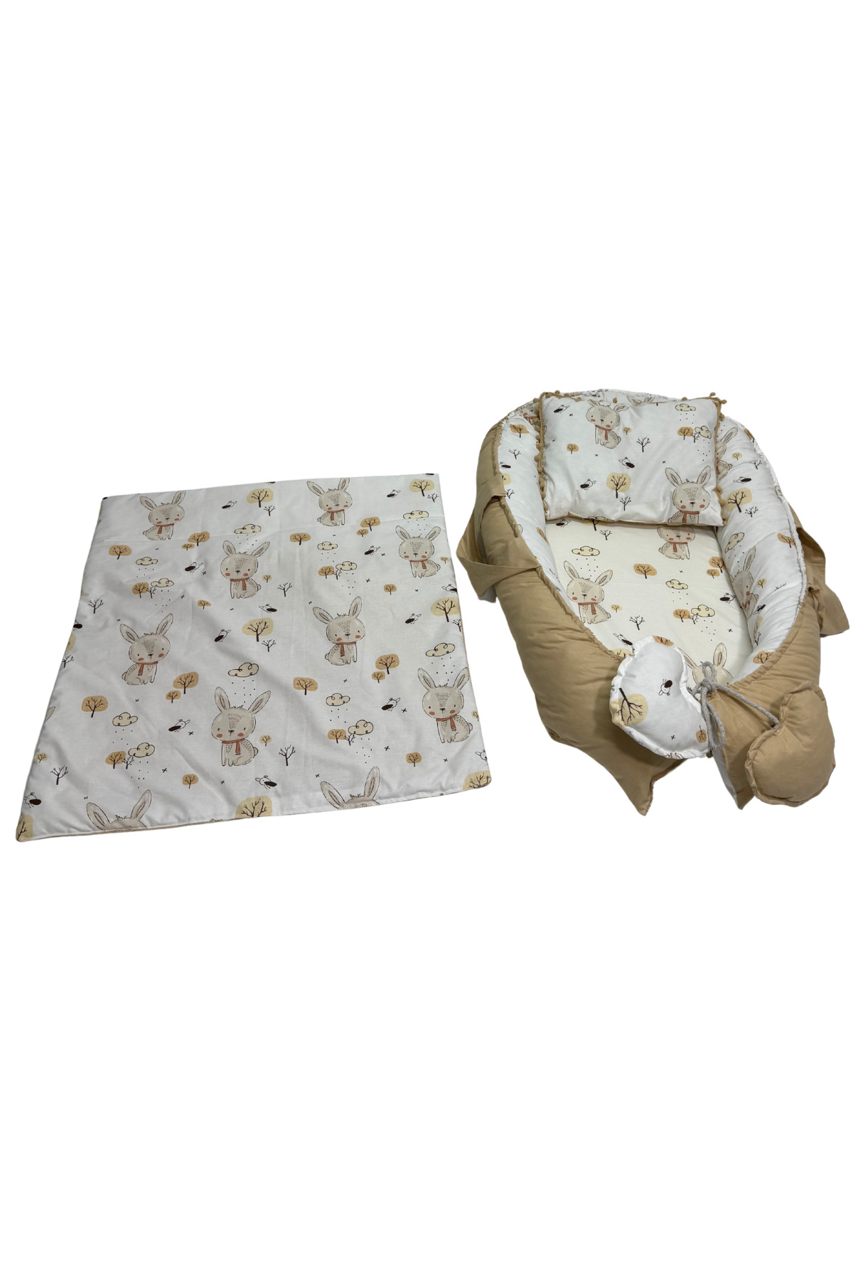 Happy Baby Dikiş Atölyesi 10’lu Babynest Puset Örtüsü Alt Açma Emzirme Yastığı Emzirme Önlüğü Ana Kucağı fotoğrafı 5 (önizleme)