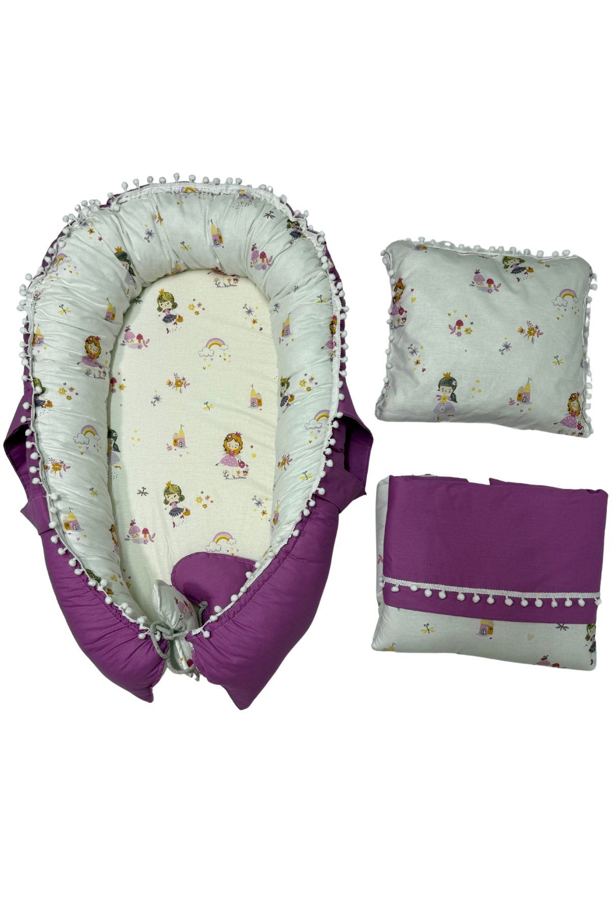 Happy Baby Dikiş Atölyesi 10’lu Babynest Puset Örtüsü Alt Açma Emzirme Yastığı Emzirme Önlüğü Ana Kucağı fotoğrafı 6 (önizleme)