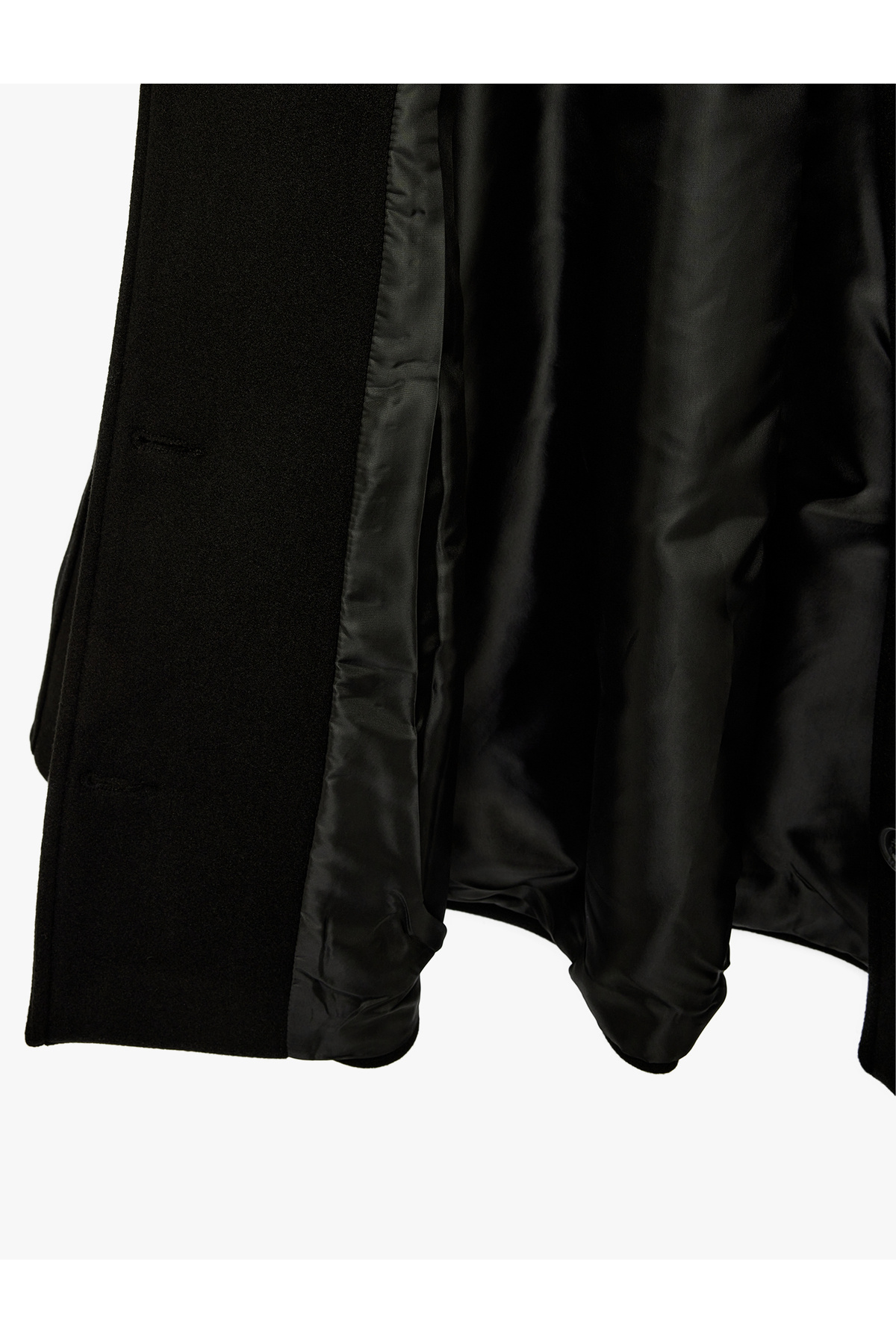 Koton  Düğmeli Uzun Reglan Kollu Kaşe Kaban - Görsel 6