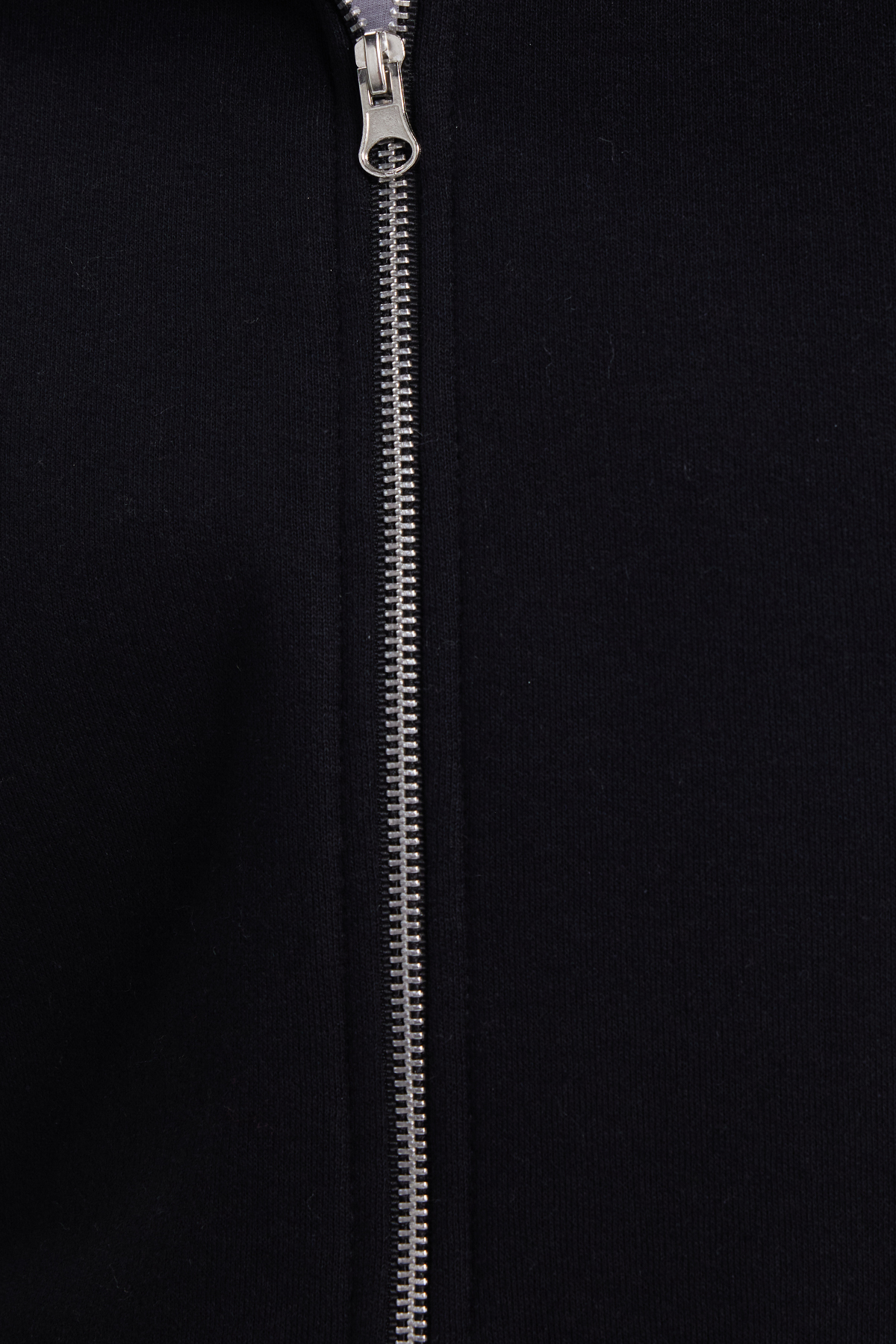 Tudors Unisex Relax Fit Rahat Kesim Pamuklu İçi Polarlı Çift Cepli Tam Fermuarlı Siyah Kapüşonlu Sweatshirt görsel 6