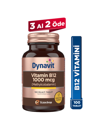 Dynavit Vitamin B12 1000 mcg 100 Dilaltı Tablet - Hafıza - Methylcobalamin