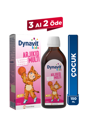 Dynavit Kids Arjikid Multi Şurup 150 mL - Çocuk için L-Arjinin, Vitamin & Min...