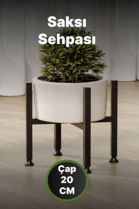 Bino Metal Çiçeklik Saksı Standı Dekoratif Bahçe Mobilyası Saksı Altlığı Standı