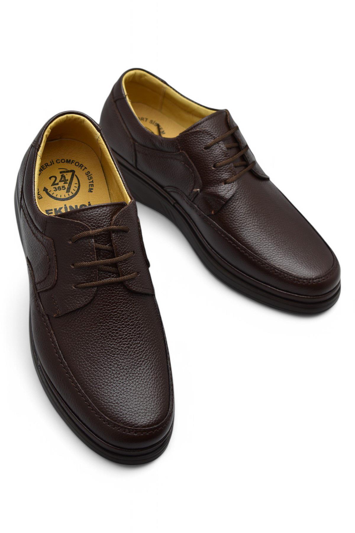 ISPARTALILAR  TAB8050 Ortopedik Taban Hakiki Deri Erkek Ayakkabı Mevsimlik Baba Ayakkabısı - Görsel 2