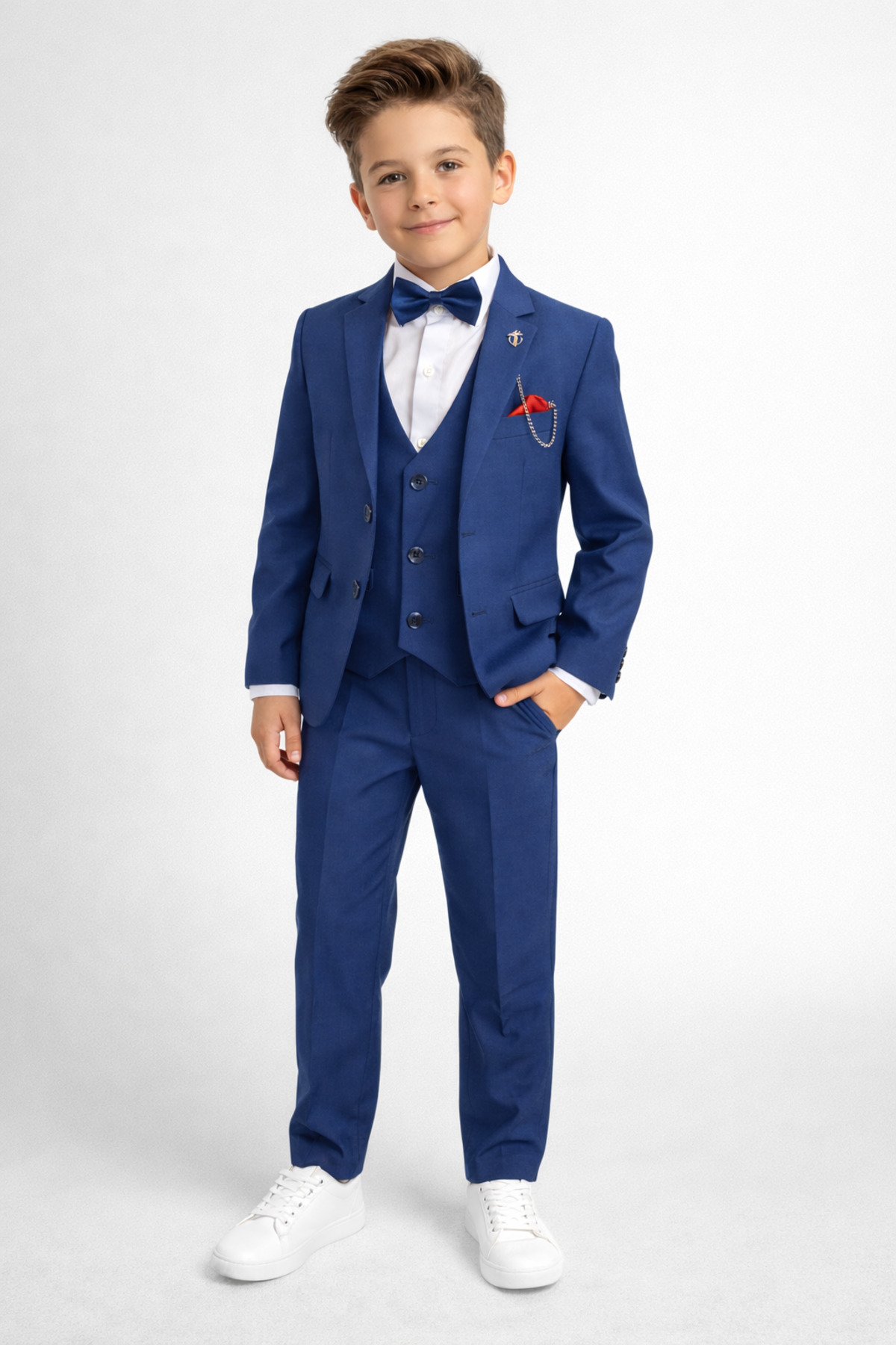 HAYTA Çocuk Takim Elbise Yelekli Gömlekli Set 9/12ay -14yaş Indigo fotoğrafı 2 (önizleme)