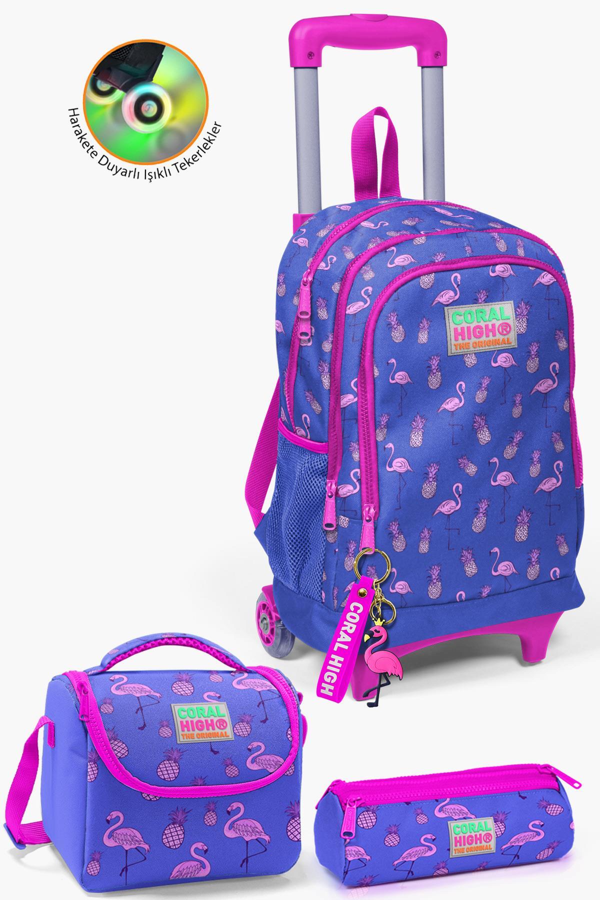 Kids Lavender Pink Flamingo Squeegee 3-Piece Bag Set SET0123132