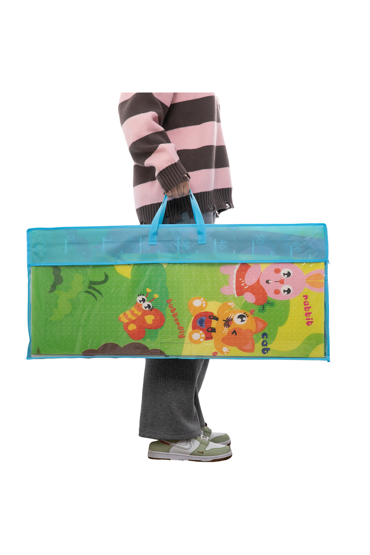 DELT Katlanabilir Çift taraflı Çocuk Bebek Oyun Matı Oyun Aktivite Halısı - 150x200x1 cm (ÇANTALI) fotoğrafı 7 (önizleme)