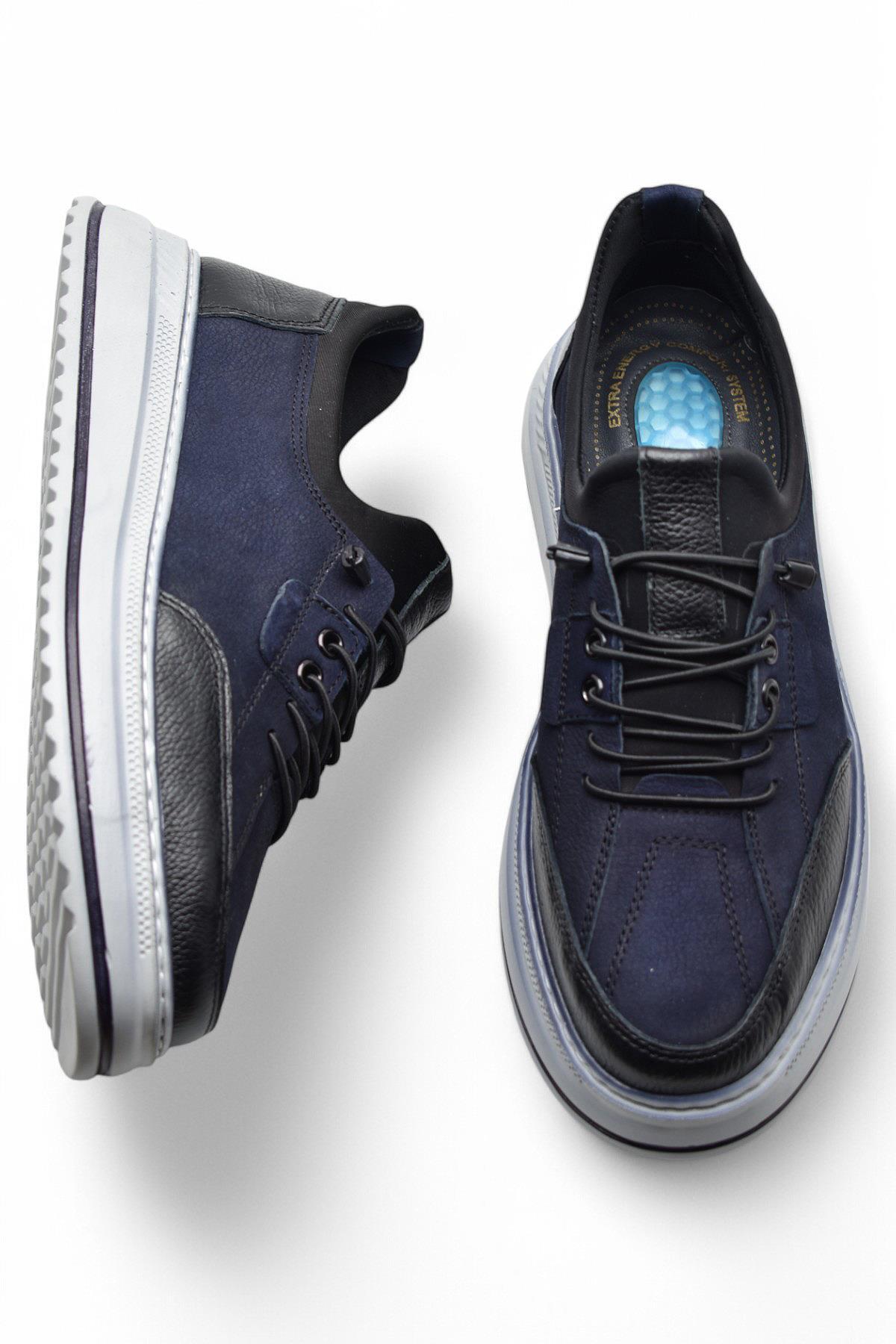 ISPARTALILAR  TAB550 Topuk Jelli Ortopedik Taban Hakiki Deri Erkek Ayakkabı Casual Günlük Erkek Ayakkabı POLİ Hafi - Görsel 5