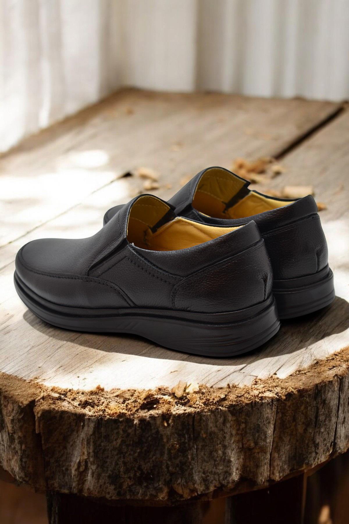 ISPARTALILAR  TAB8050 Ortopedik Taban Hakiki Deri Erkek Ayakkabı Mevsimlik Baba Ayakkabısı - Görsel 5