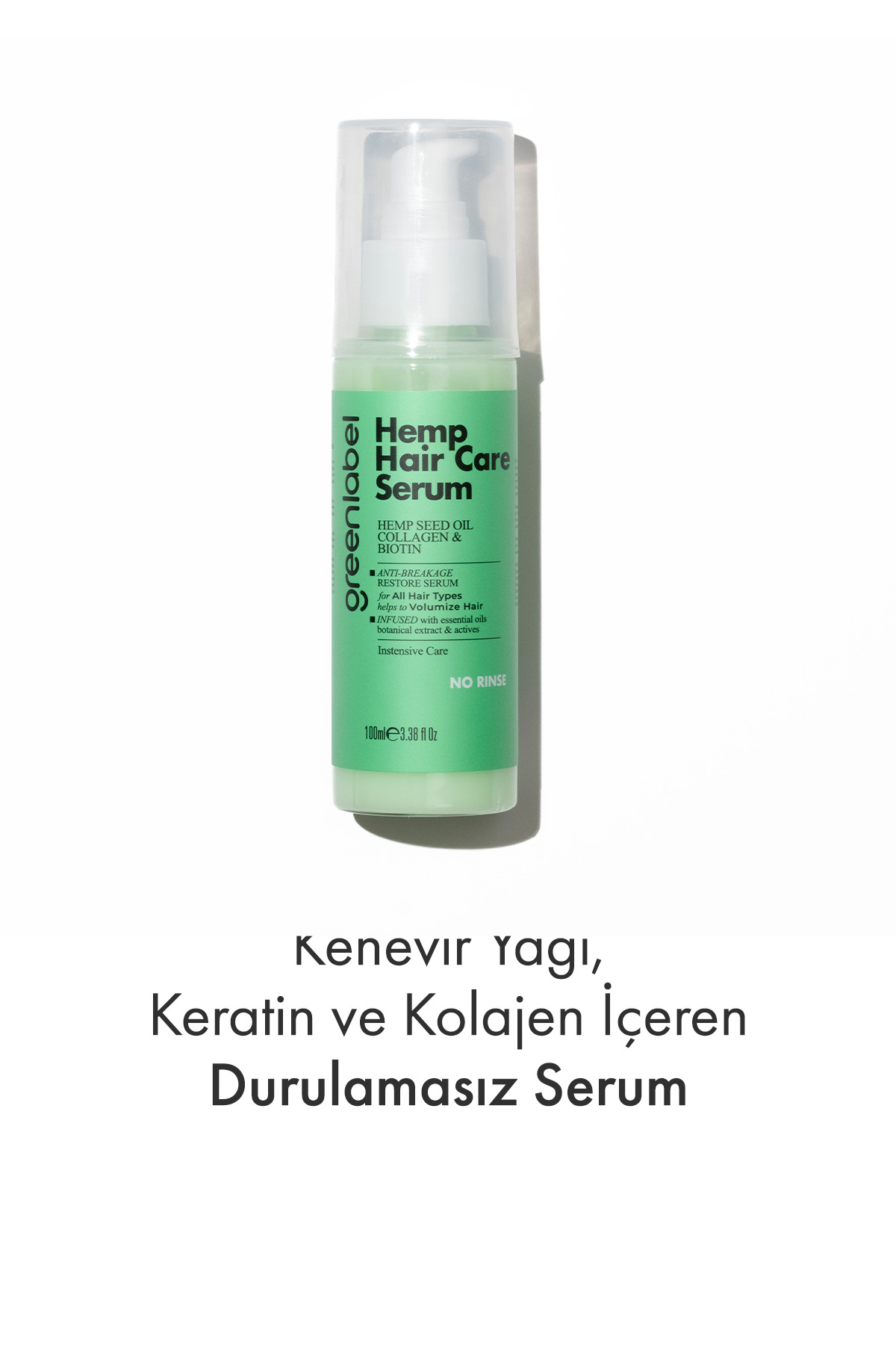 Green Label Kenevir Yağı, Hidrolize Keratin Ve Kolajen Ile Formüle