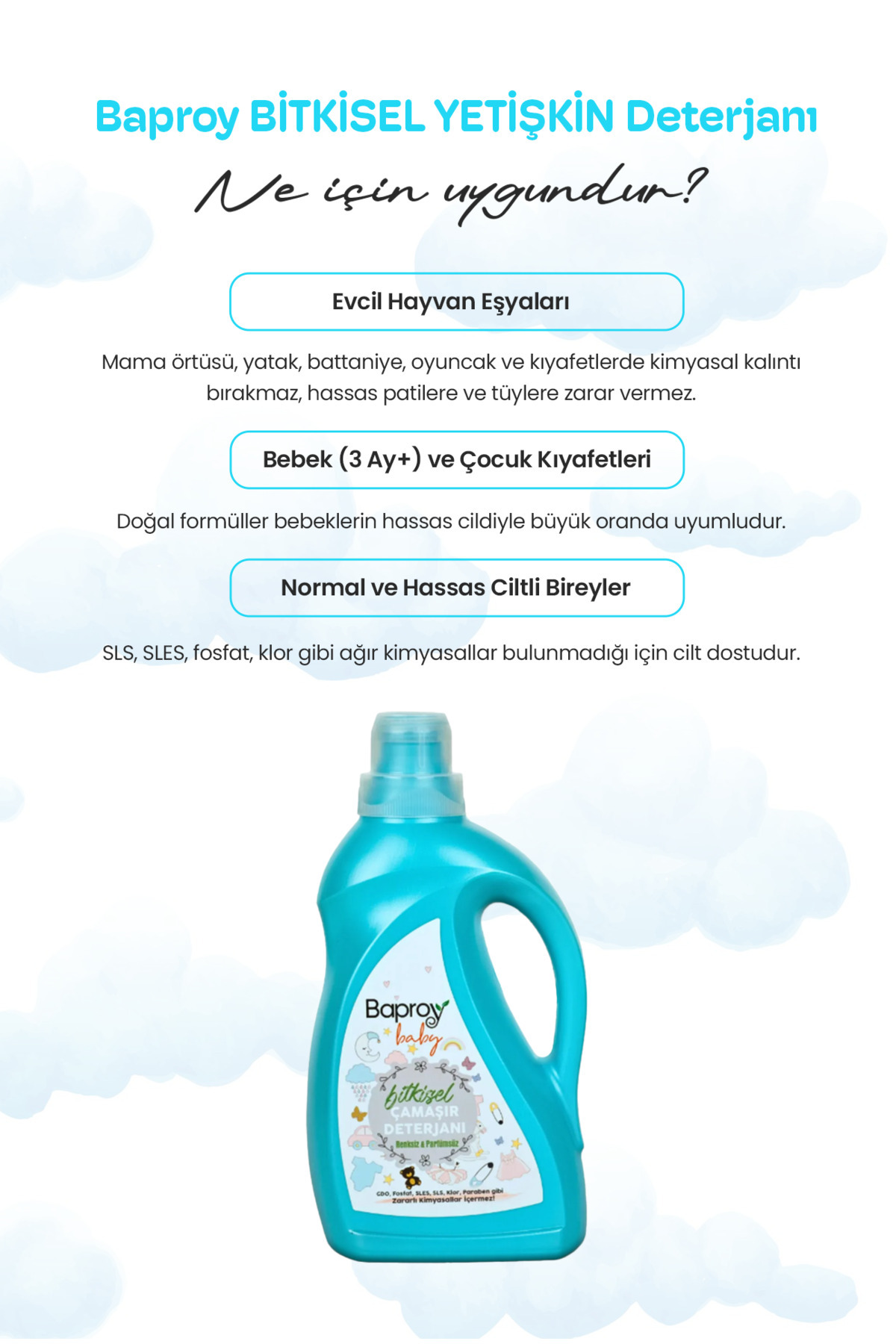 Baproy Baby 2 Lt Bebekler Için Bitkisel Çamaşır Deterjanı fotoğrafı 4 (önizleme)