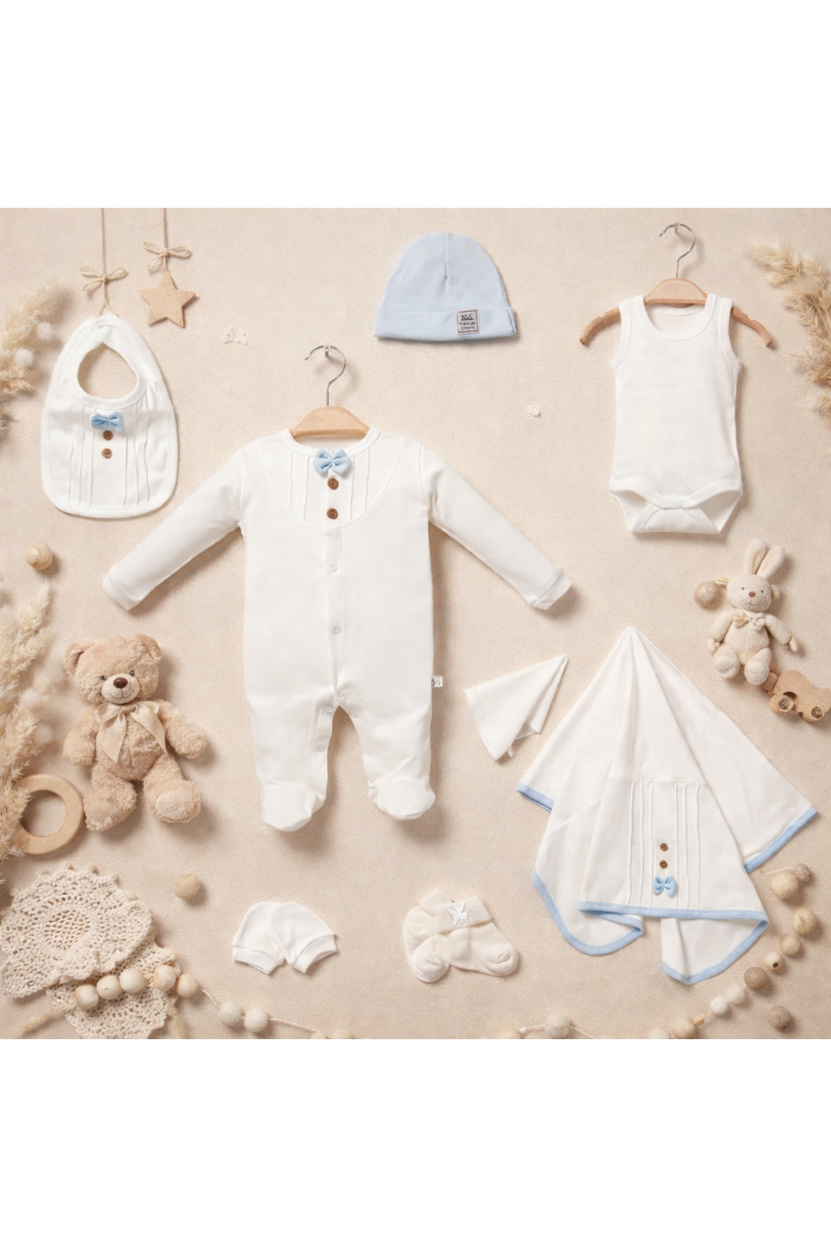 tinitins YENİDOĞAN ERKEK BEBEK 8 Lİ SET-HASTANE ÇIKIŞI fotoğrafı 3 (önizleme)