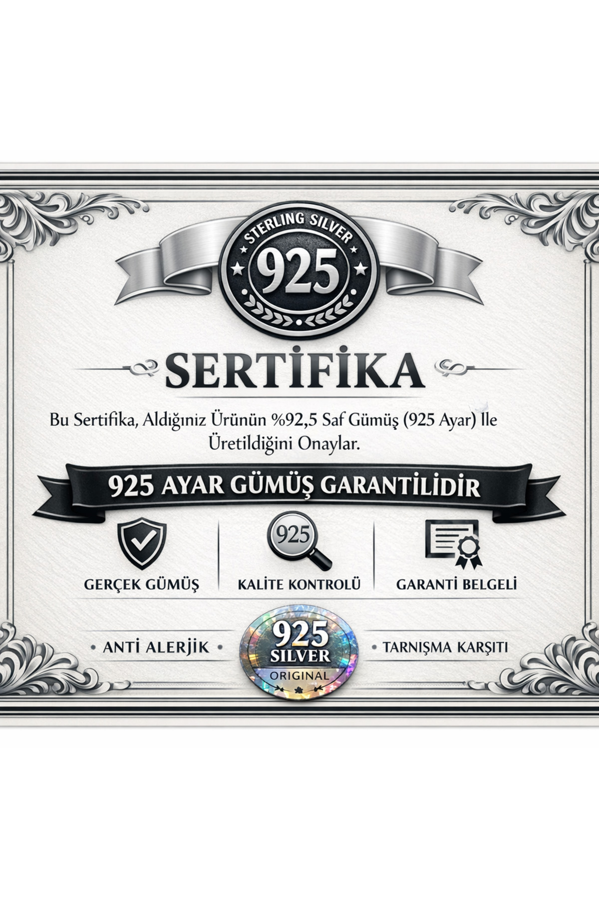 ÇEKİRDEK JEWELRY Işıklı Hediye Kutulu 925 Ayar Gümüş Rodyum Kaplama Ters Güllü Kolye görsel 8