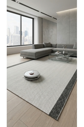 Halispecial Lumira Sisal Tarz -Ekru/Gri-Dekoratif-Salon,Oturma Odası-Koridor-...