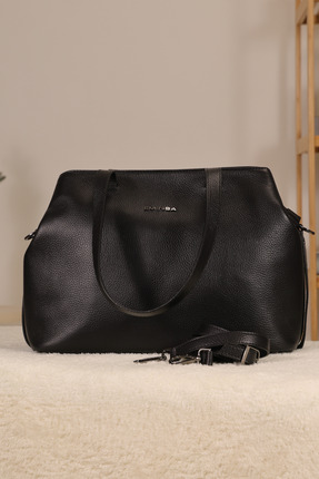 Aksesuarlia Siyah Renk / Omuz Askılı Deri Çanta - 40391 , Hakiki Deri , Çanta...