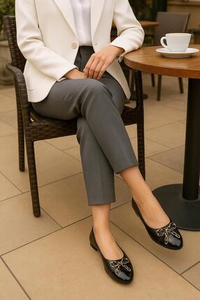 37Numara BÜYÜK NUMARA KADIN BABET 41-42-43-44 SİYAH CİLT