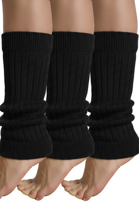 mrm pro Kışlık Kadın Tozluk Pamuk Örgü Triko Baldır Isıtıcı Leg Warmer 3-Çift