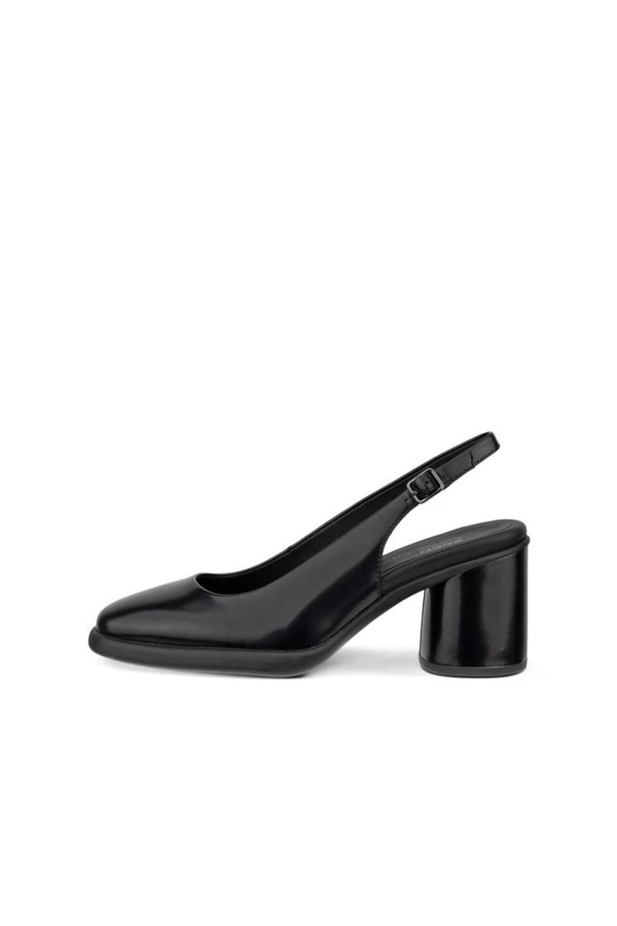 اکو کفش پاشنه بلند زنانه چرم مشکی Sculpted LX 55