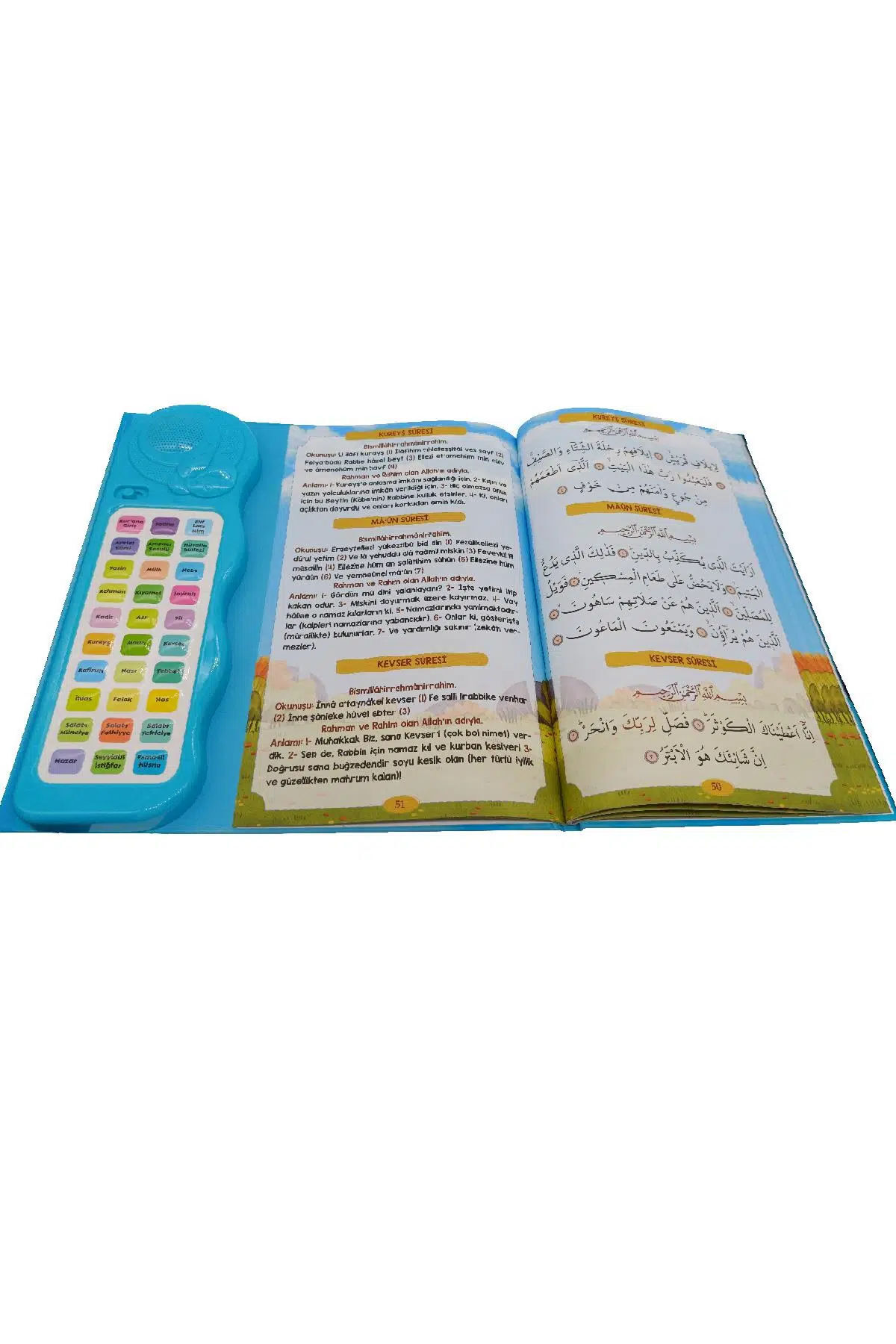 Bayramdan Sesli Yasini Şerif Ögreten Cihaz Sesli Yasin Kitaplı Mavi fotoğrafı 4 (önizleme)