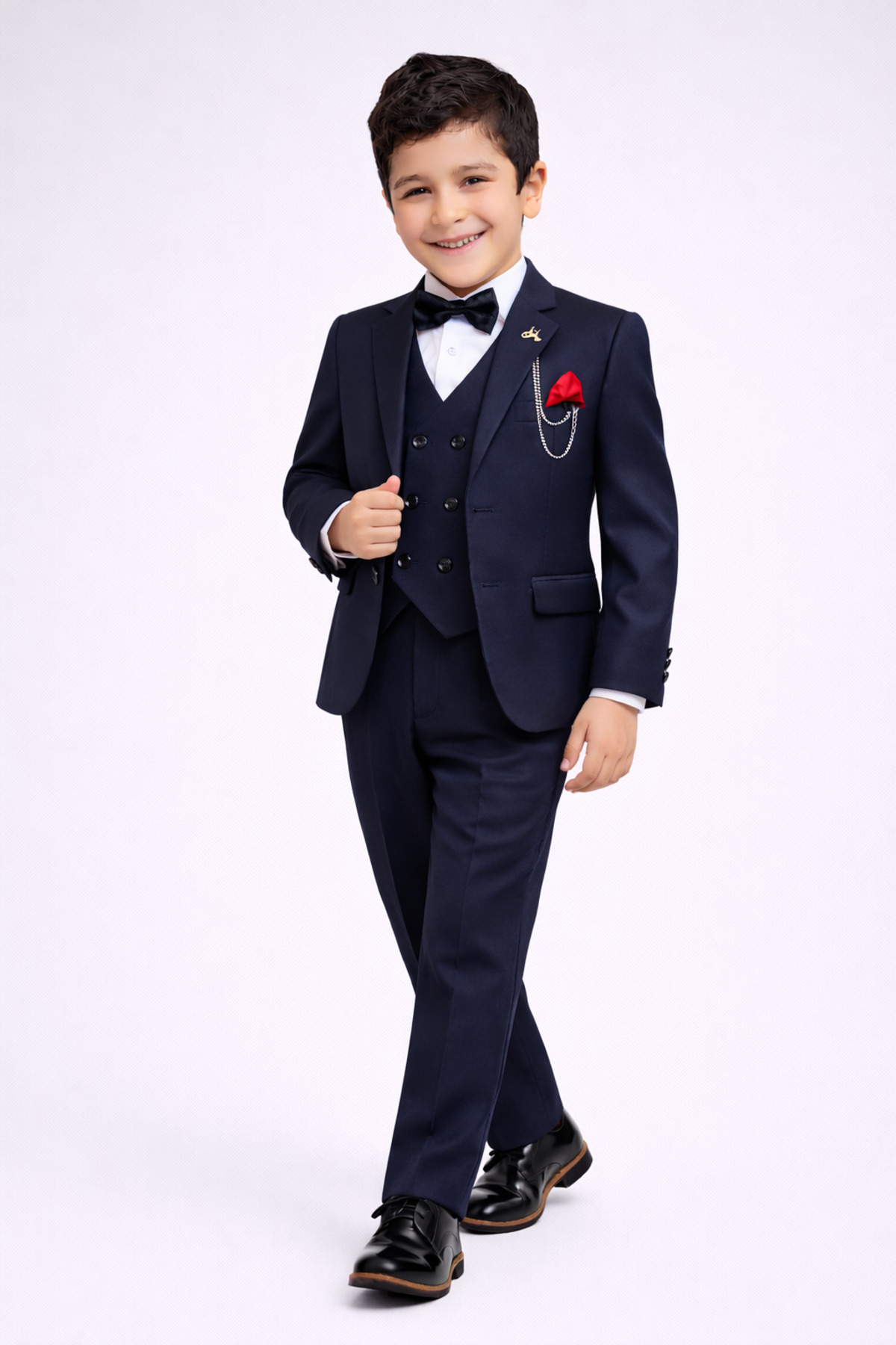 HAYTA Çocuk Takım Elbise Yelekli Gömlekli Set 9/12ay -14yaş Lacivert fotoğrafı 6 (önizleme)