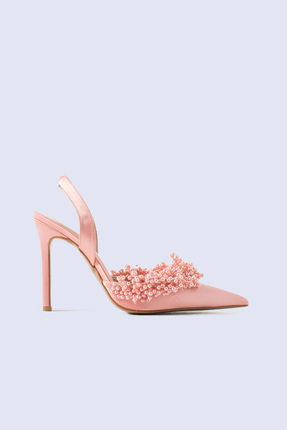Tacchi Evermore Pudra Taş Detaylı Abiye Ayakkabı