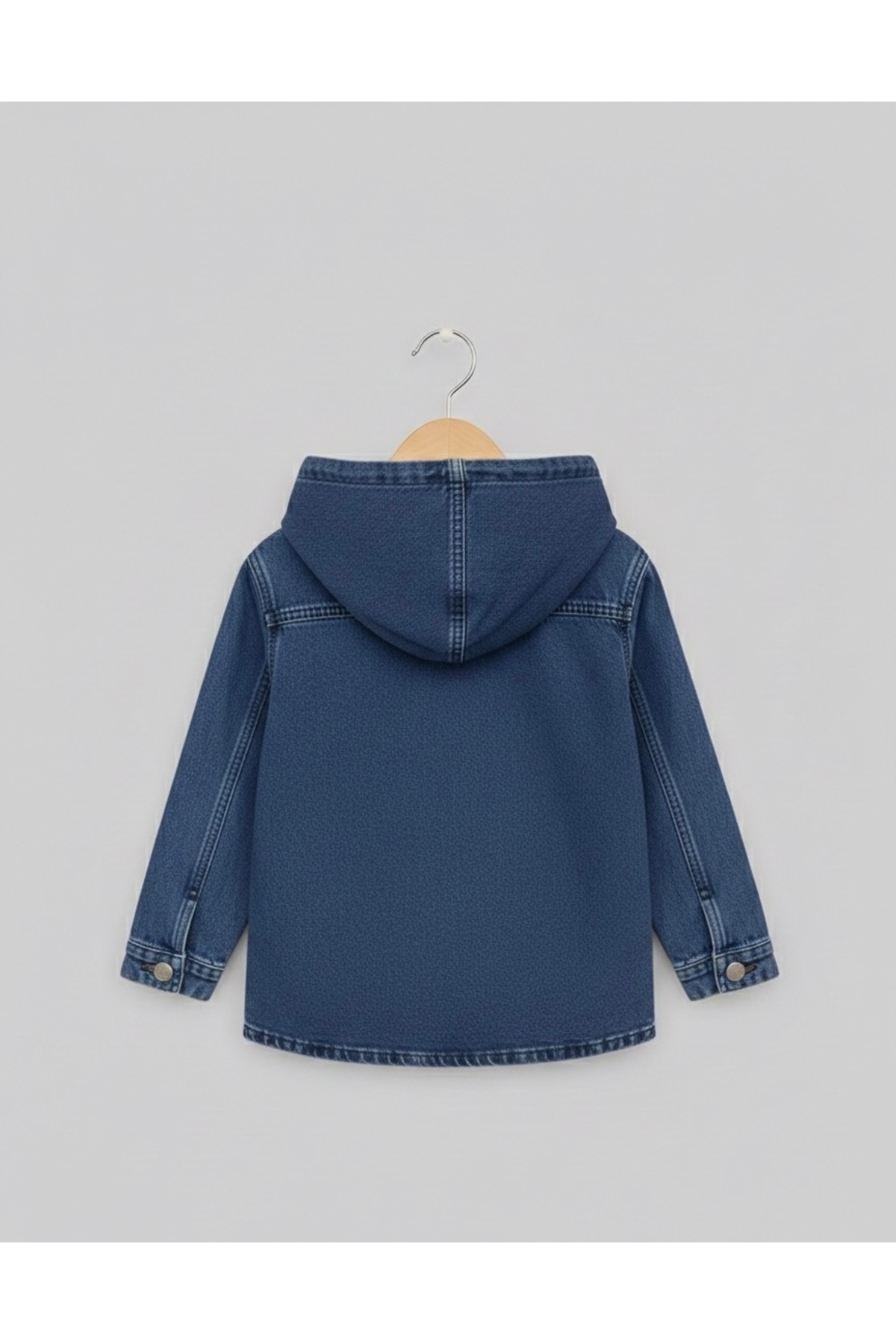 Esprix Kids  Kapüşonlu Çift Cepli Erkek Çocuk Kot Ceket - Mavi Denim - Görsel 2