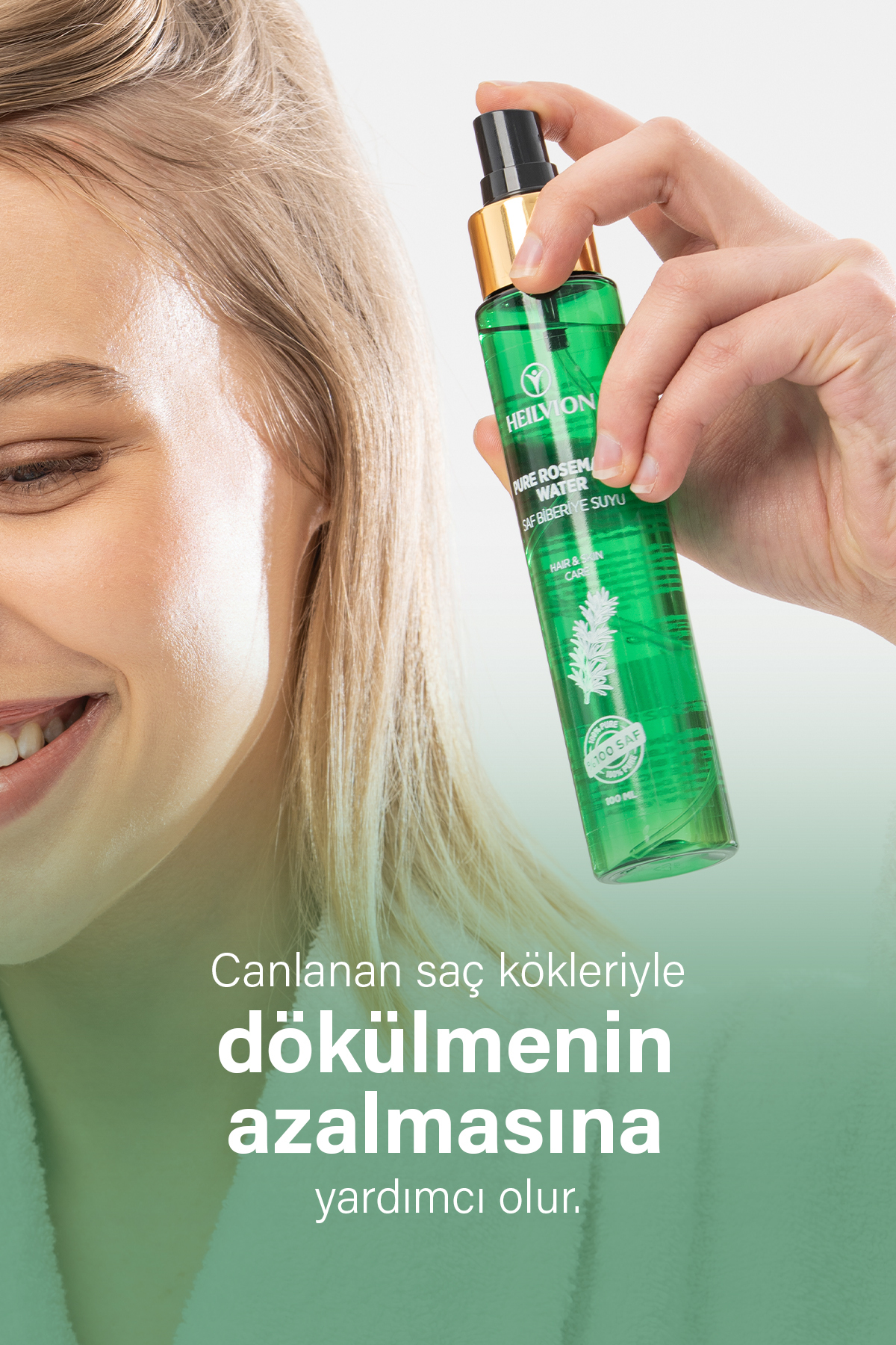 Biberiye Suyu Saç Dökülme Karşıtı ve Hızlı Saç Uzatma Etkili Saf Saç Toniği 100 ml — BBRYSU01 — تصویر 7 از 7